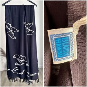 Island X Hawaii Sarong Pareo Beach or Skirt Wrap Dolphins Print